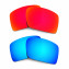 HKUCO Red+Blue  Polarized Replacement Lenses for Oakley Eyepatch 2 Sunglasses